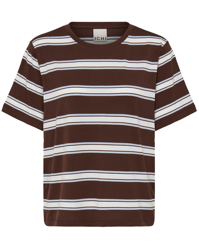 Rebetta Striped Tee - Chicory Coffee