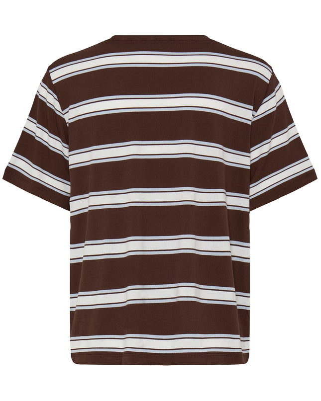 Rebetta Striped Tee - Chicory Coffee