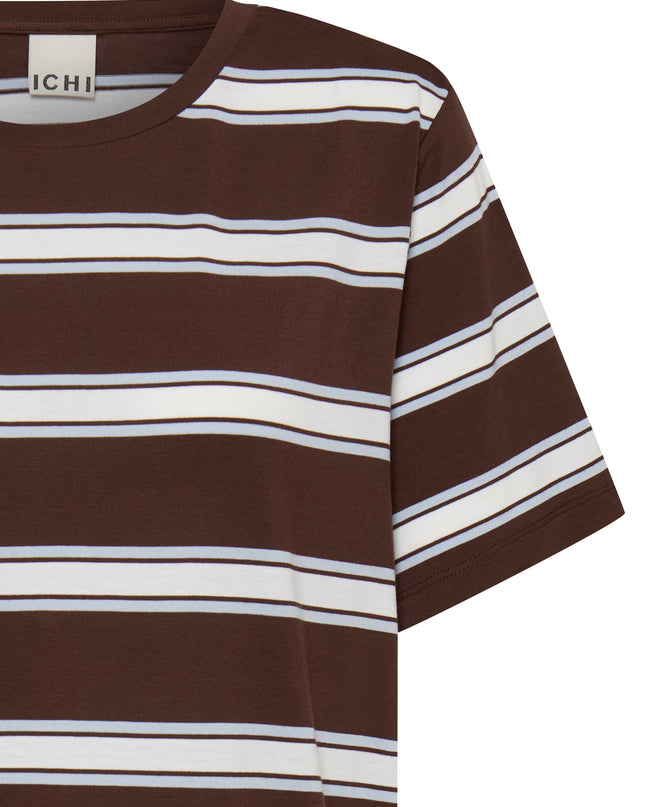 Rebetta Striped Tee - Chicory Coffee
