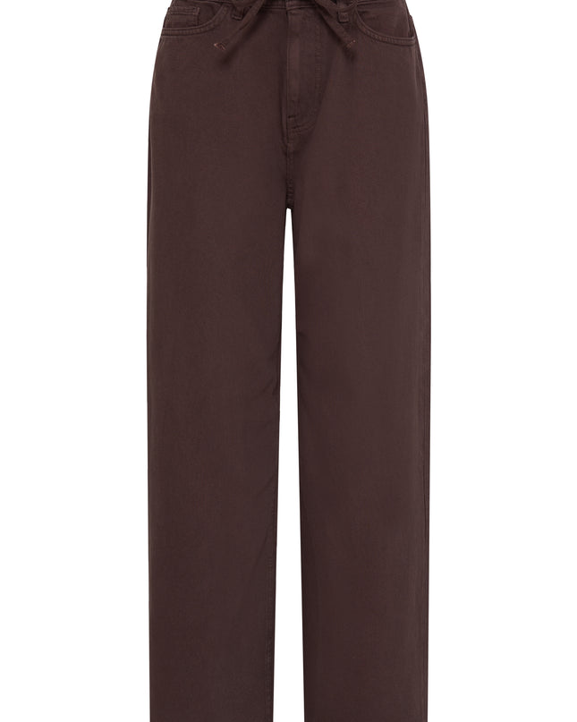 Hezano Wide-Leg Jeans - Coffee