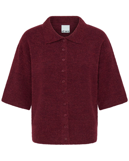 Kamara Knit Polo - Burgundy