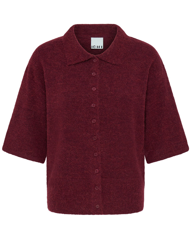 Kamara Knit Polo - Burgundy