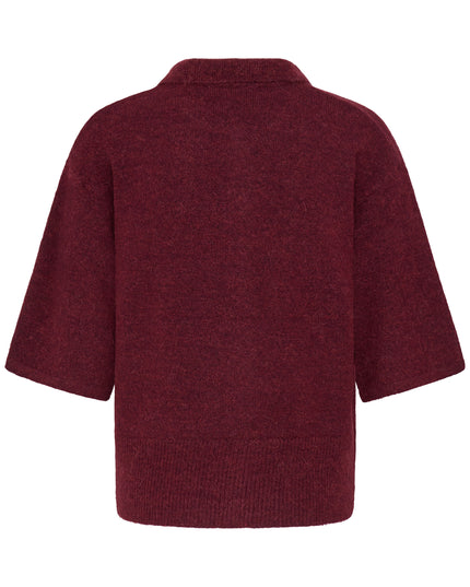 Kamara Knit Polo - Burgundy