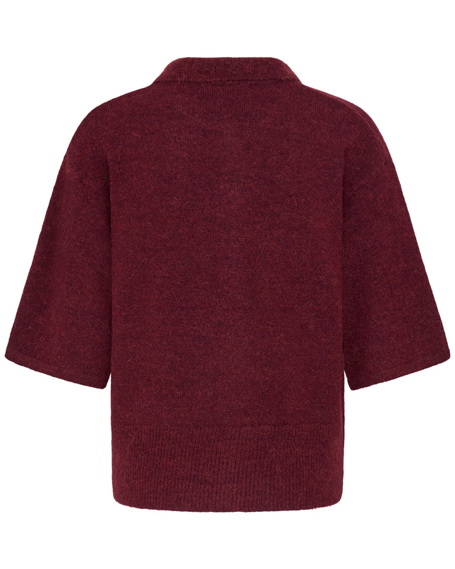Kamara Knit Polo - Burgundy