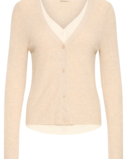 Fama Cardigan - Toasted Coconut Melange