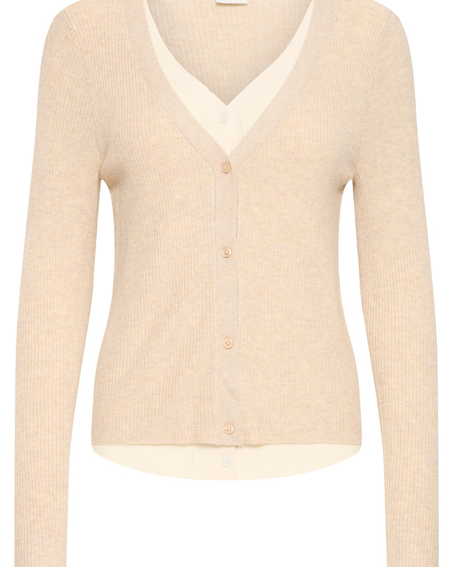 Fama Cardigan - Toasted Coconut Melange