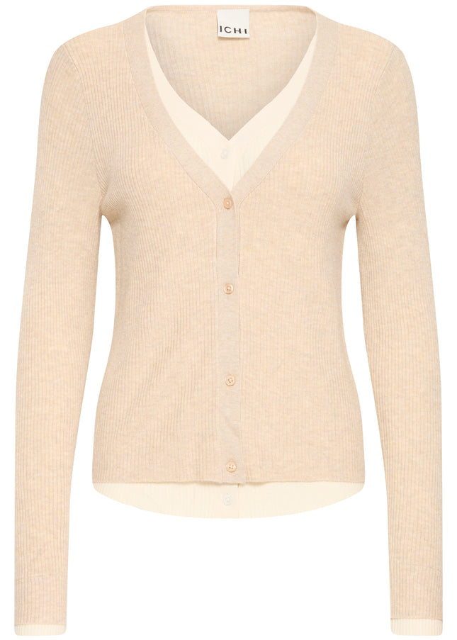 Fama Cardigan - Toasted Coconut Melange