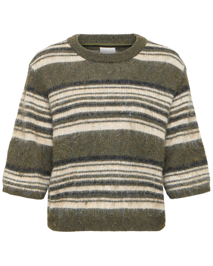 Hallo Striped Knit - Forest Night