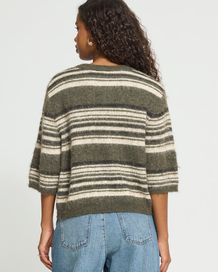 Hallo Striped Knit - Forest Night