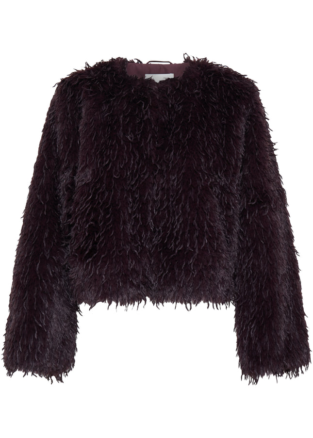 Hazina Faux Fur Jacket - Fudge