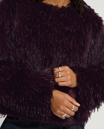 Hazina Faux Fur Jacket - Fudge