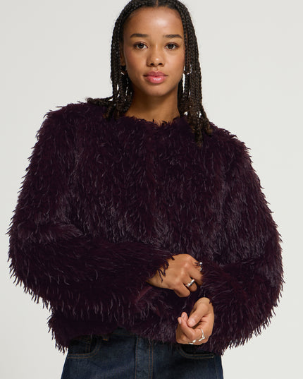 Hazina Faux Fur Jacket - Fudge