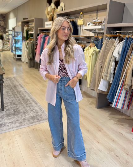 Guess Jeans Oversized Pocket Shirt - Summer Lilac