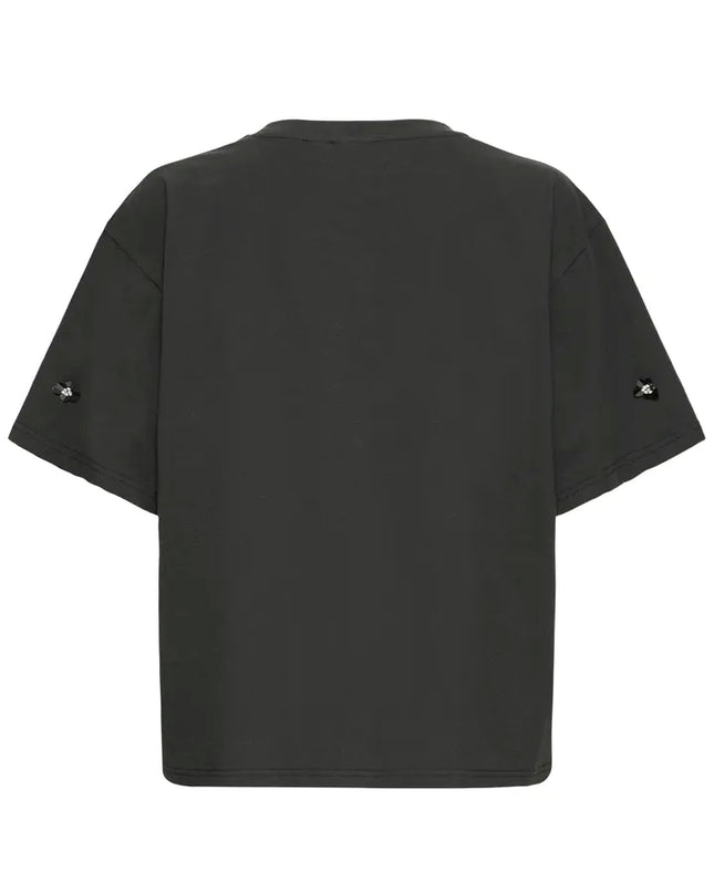 Minaya Embellished T-Shirt - Black