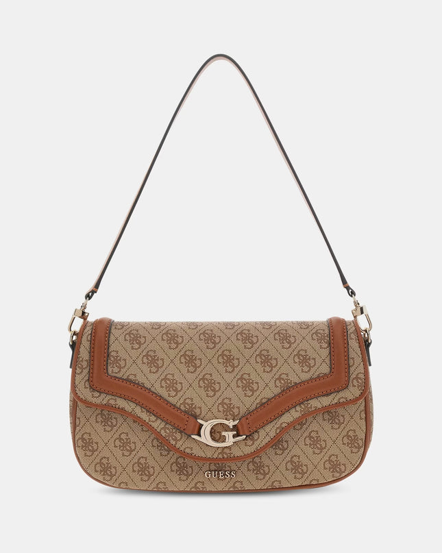Guess Dea Flap Shoulder Bag - Light Brown