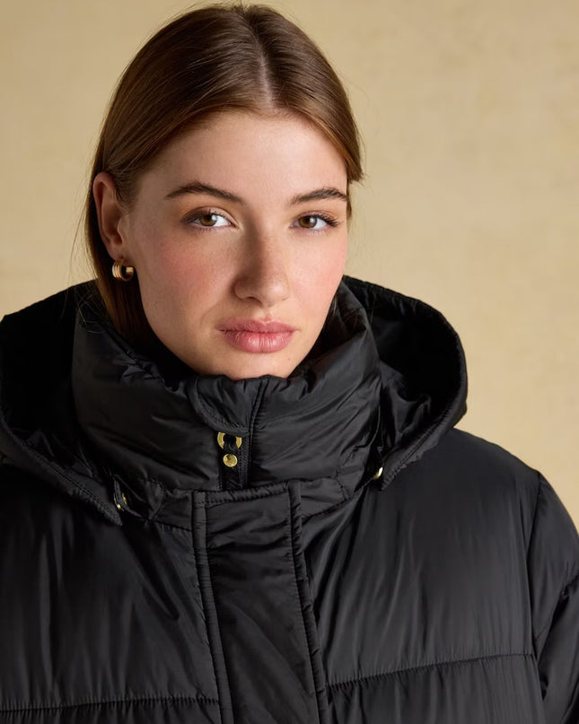 Pitchside Longline Showerproof Padded Coat - Black