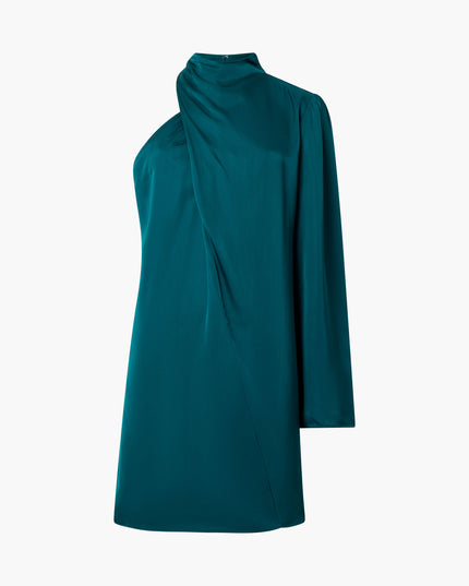 French Connection Ennis Satin Mini Asymmetric - Forest