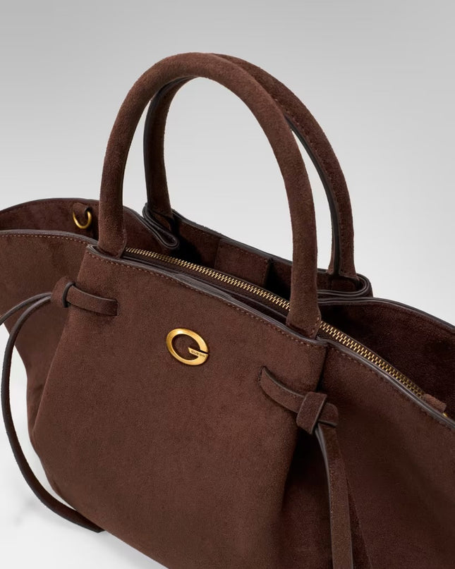 Guess Allegra Girlfriend Satchel - Espresso