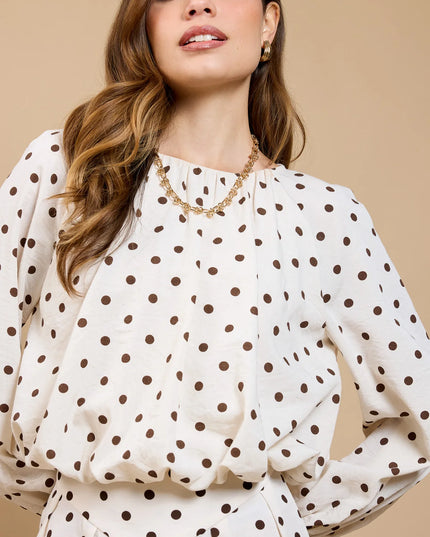 Danica Polka Dot Balloon Top