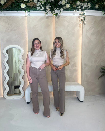 Sculpt Boxy Top - Beige