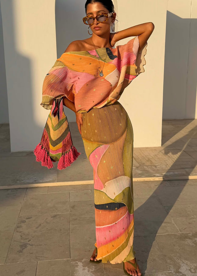 Green Abstract Tilly Dress