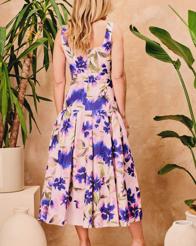 Lavina Dress - Lilac Floral