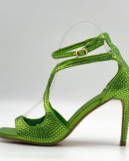 Molly Peep Toe Strappy Heel - Green