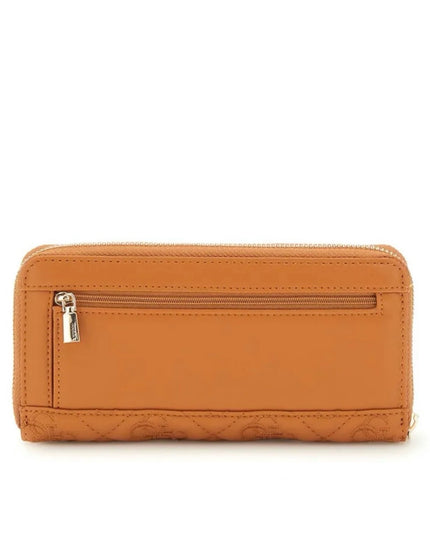 Guess Adelasia Large Zip Around Purse - Caramel