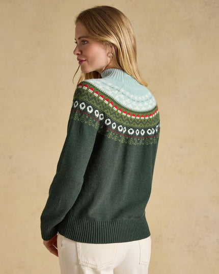 Joules Landscape Pattern Knitted Jumper - Green