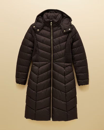Pembury Longline Padded Coat - Chocolate