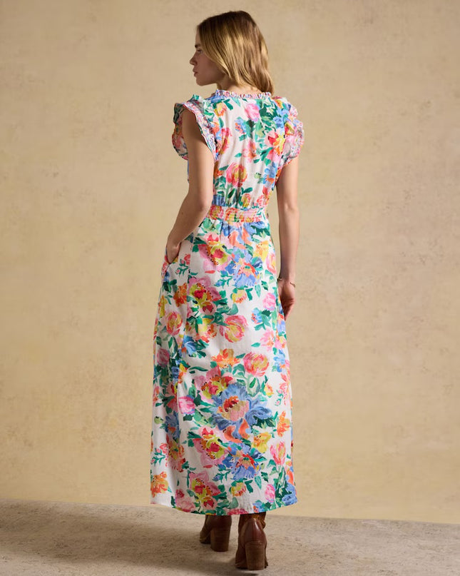 Samantha Floral Maxi Dress - Multi/White