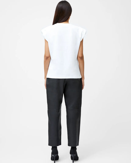 French Connection Rallie Shoulder Pad Tank Top - White