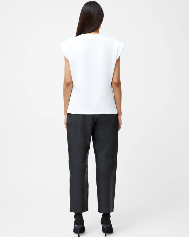 French Connection Rallie Shoulder Pad Tank Top - White