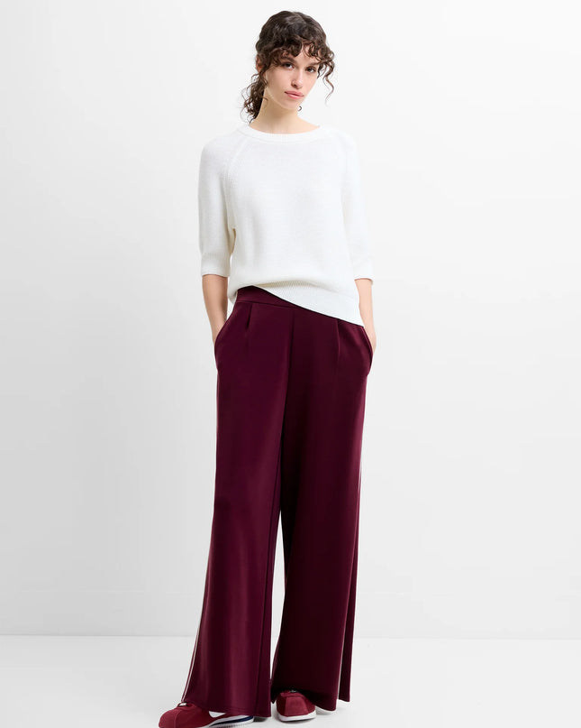 French Connection Wren Wide Leg Trousers - Berry Red