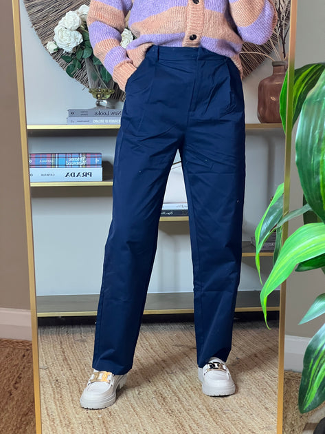 Paolina Trousers - Navy Blue – Spoilt Belle Boutique Online