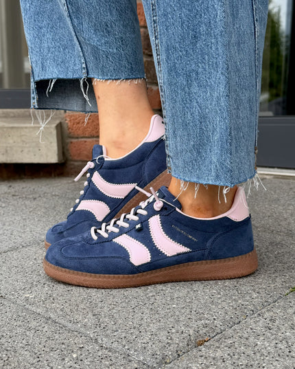 Colour Block Sneaker - Navy/Pink