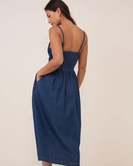 Denim Jones Midi Dress - Dark Blue