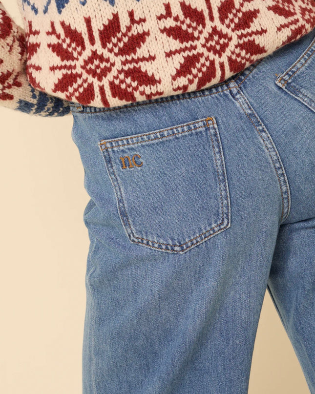 High Rise Islington Turn Up Jeans - Blue