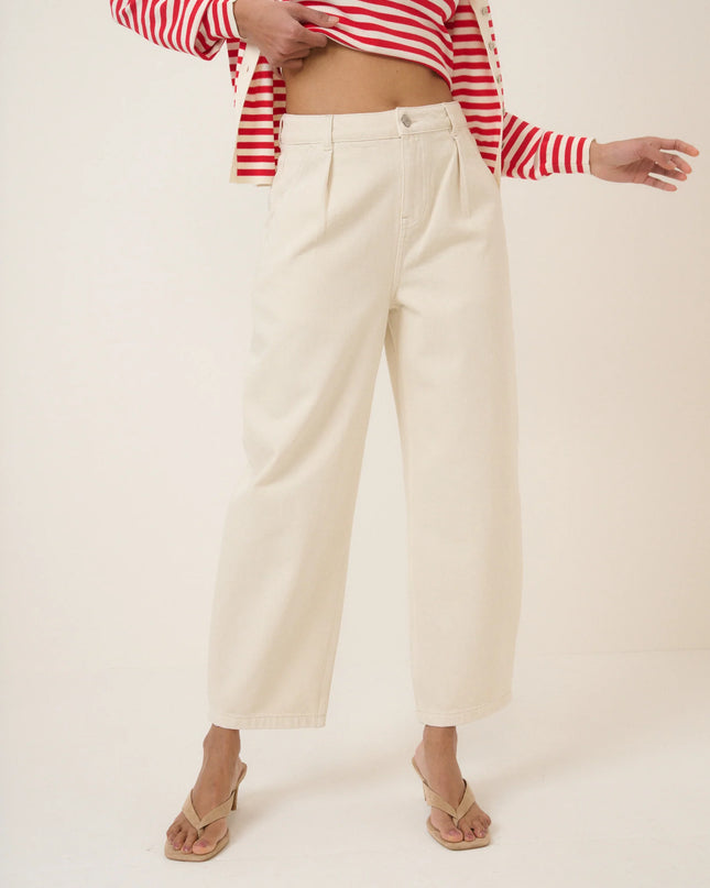 Peckham Barrel Leg Jeans - Cream