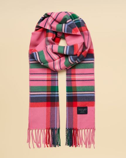 Joules Langtree Scarf - Pink & Green