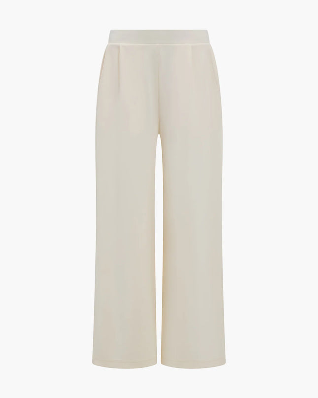 French Connection Wren Wide Leg Trousers - Porcelain Cream