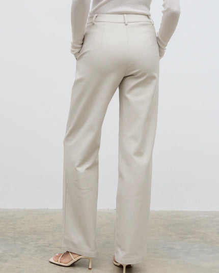 Brady Front Pleat Trouser - Chalk