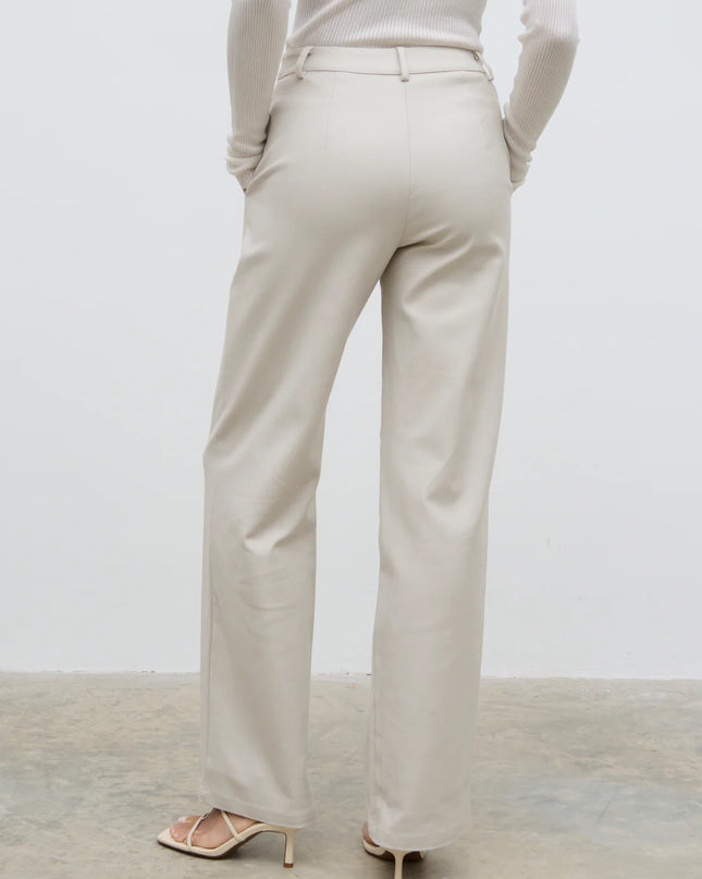 Brady Front Pleat Trouser - Chalk