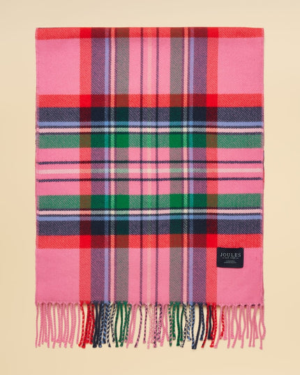 Joules Langtree Scarf - Pink & Green