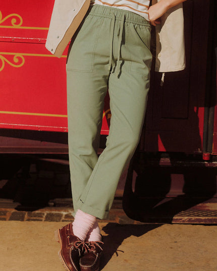 Relaxed Chino Tapered Trousers - Khaki