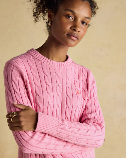 Joules Cable Knit Jumper - Pink