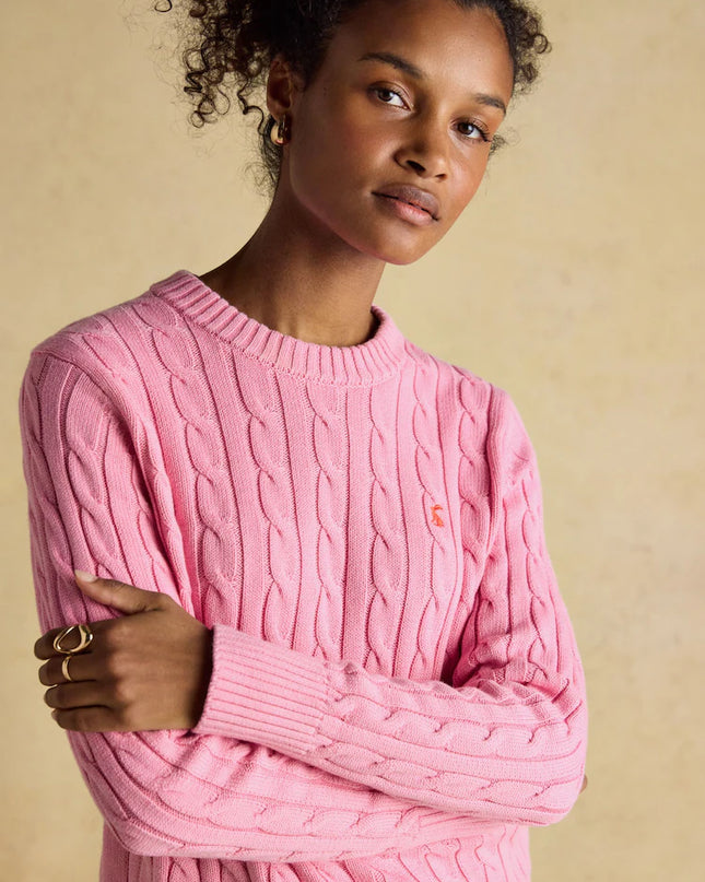 Joules Cable Knit Jumper - Pink