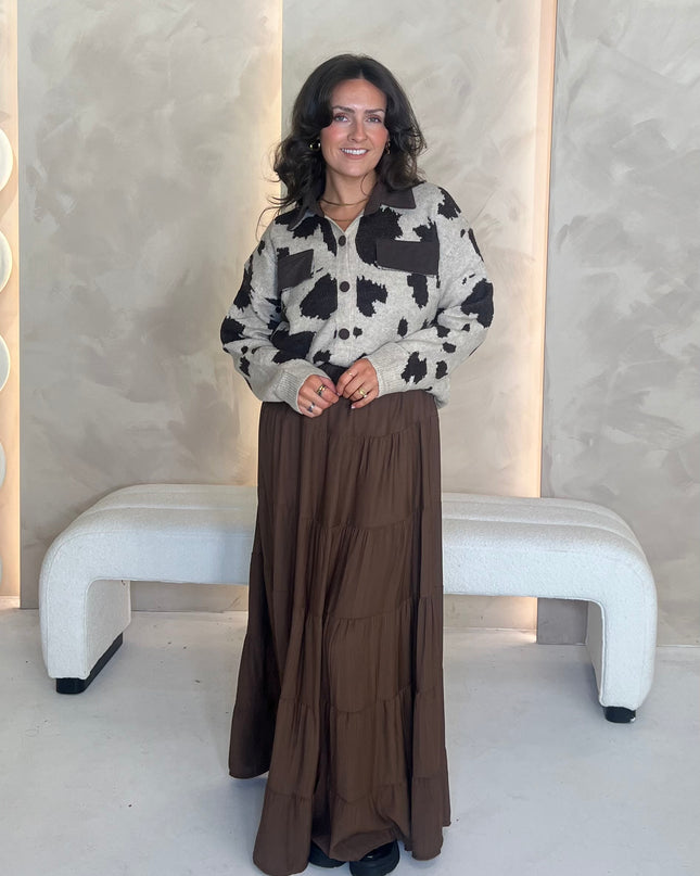 Maxi Gypsy Skirt - Brown