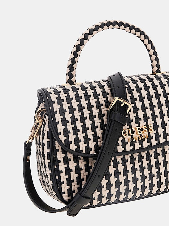 Mirema Woven Mini Handbag - Black Multi