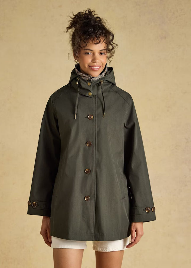 Rainmore Waterproof Button Through Raincoat -  Khaki Green